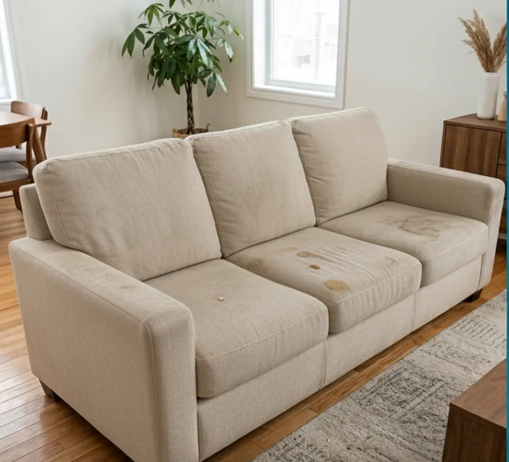 Canapé tissu avant nettoyage SLR